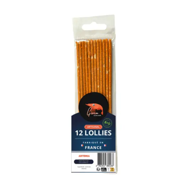 Lollies Artémia bio pour crevettes - x12pcs