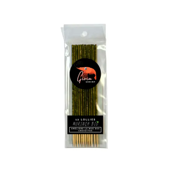 Lollies Moringa Bio pour crevettes d'aquarium - x12pcs