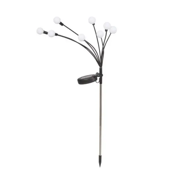 Balise solaire LED multicolore GloGlobes, 8 tiges - H.72cm