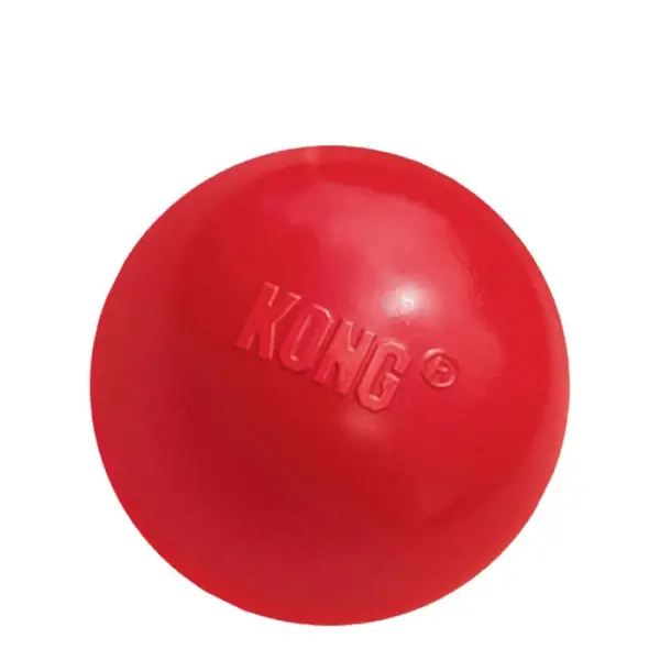 Balle pour chien KONG Ball Hole S-M : Caoutchouc Classic rouge