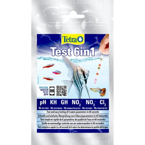 Bandelettes Test 6 in 1 pour aquarium d'eau douce - x10pcs