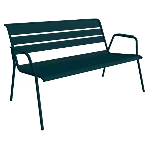 Banquette Monceau, coloris Bleu acapulco - 76x128 H71cm