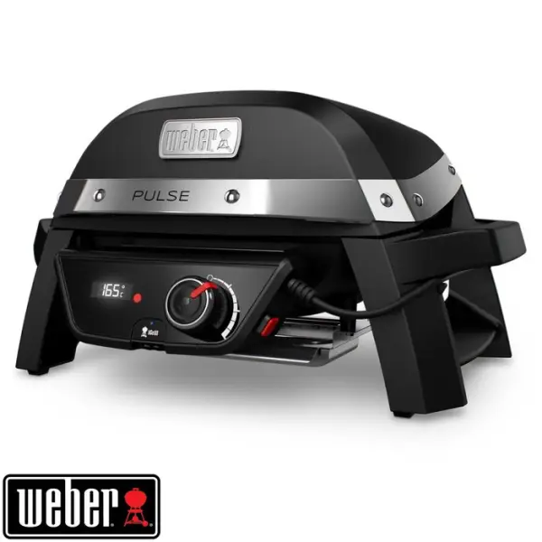 Barbecue électrique PULSE 1000 en aluminium noir - 60,53x53,52x68 cm