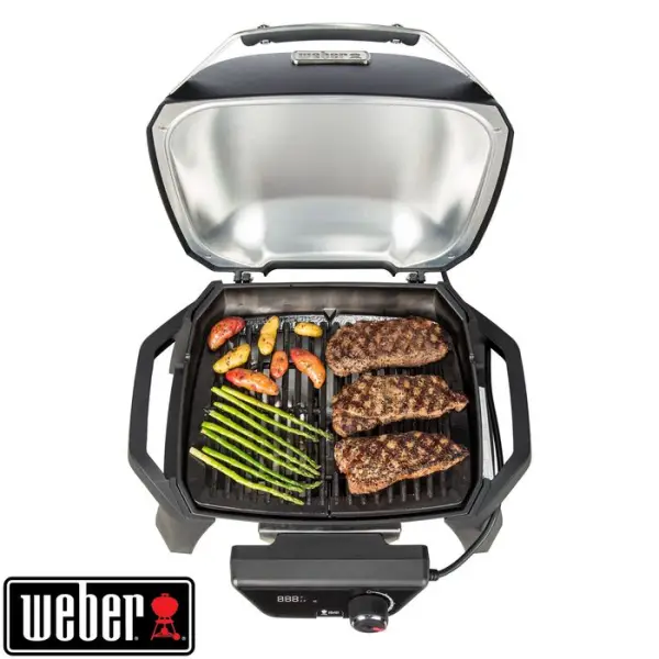 Barbecue électrique PULSE 1000 en aluminium noir - 60,53x53,52x68 cm