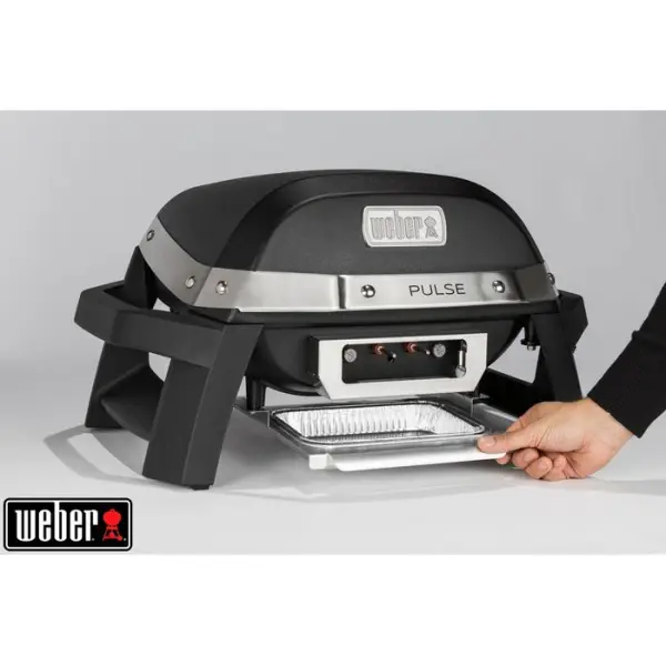 Barbecue électrique PULSE 1000 en aluminium noir - 60,53x53,52x68 cm