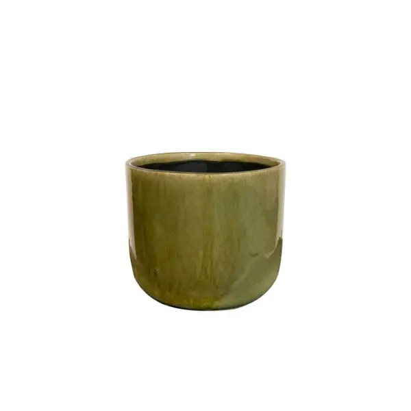 Cache-pot Nine olive vert D.17 × H.15cm