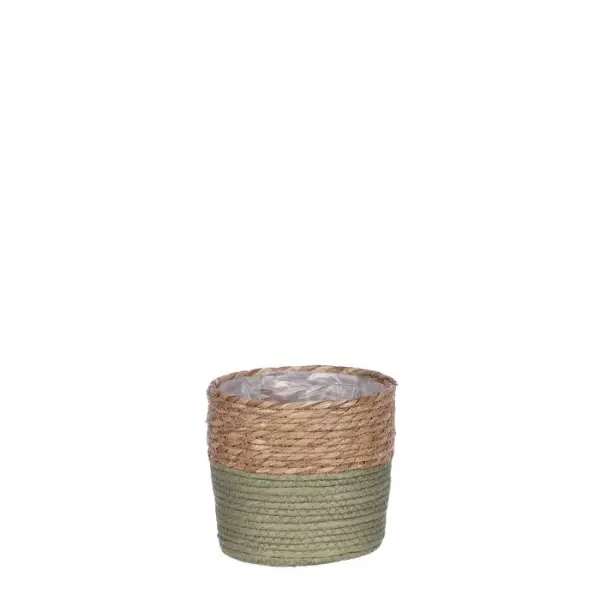Cache-pot Rachel, coloris vert - H.12xD.12cm