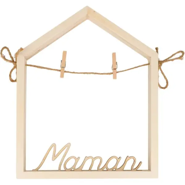 Cadre en bois à décorer 3D motif la maison Maman