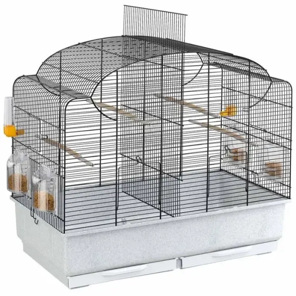 Cage à oiseaux avec séparateur "Canto" - 71 x 38 x 60,5 cm