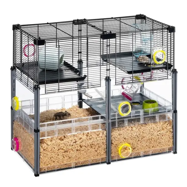 Cage "Multipla Crystal" pour hamster et souris - 72,5x37,5x62cm