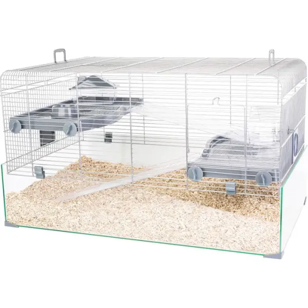 Cage Panas colour 80 pour rongeurs grise L. 79 l. 48 H. 45 cm