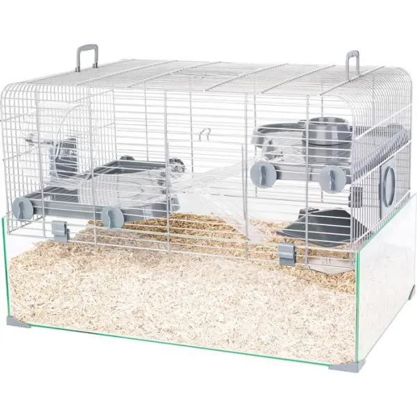 Cage Panas colour 60 pour rongeurs grise L. 59 l. 39 H. 40 cm