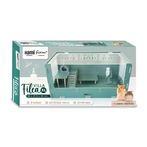 Cage pour hamster : Villa Filea XL - L.80xl.37,5xH.39cm