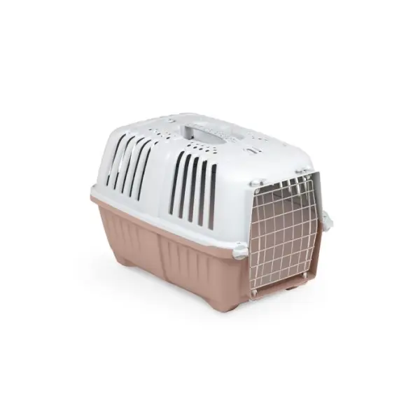 Caisse de transport Petit chien & Chat Jubulo rose L.48 l.31,5 H.33cm