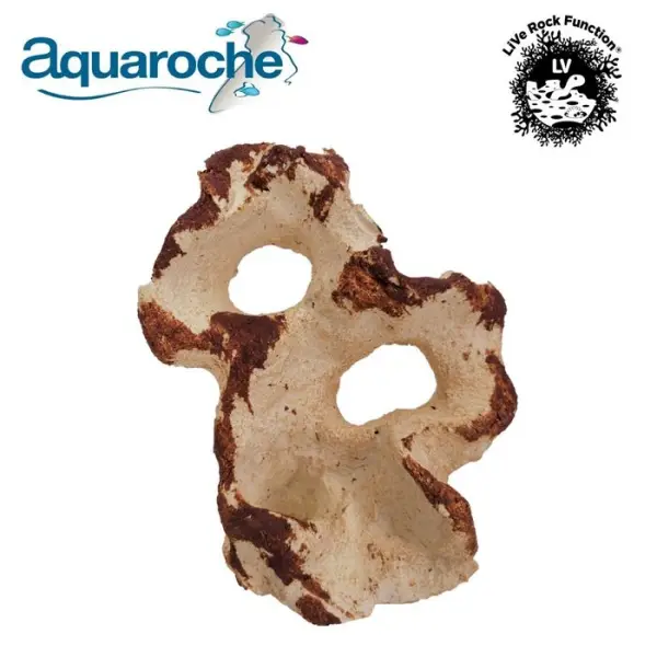 Roche double trou pour décoration d'aquarium
