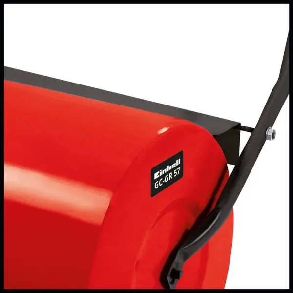Rouleau à gazon : métal, rouge, l.57xd.32cm