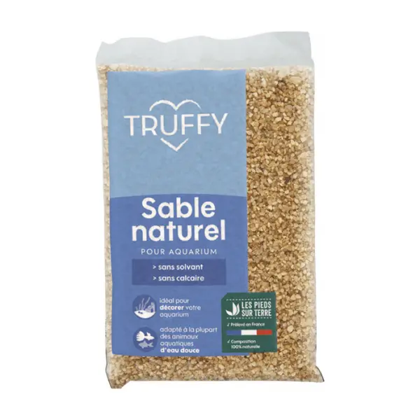 Sable naturel de rivière pour aquarium d'eau douce - 1kg
