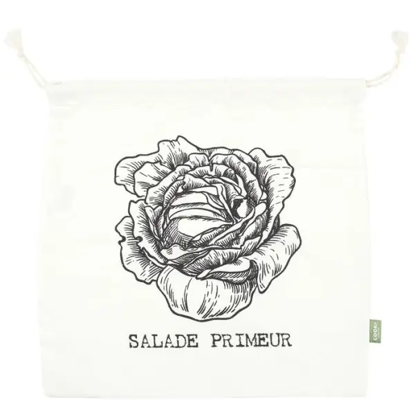 Sac de conservation salade en coton 35x35cm