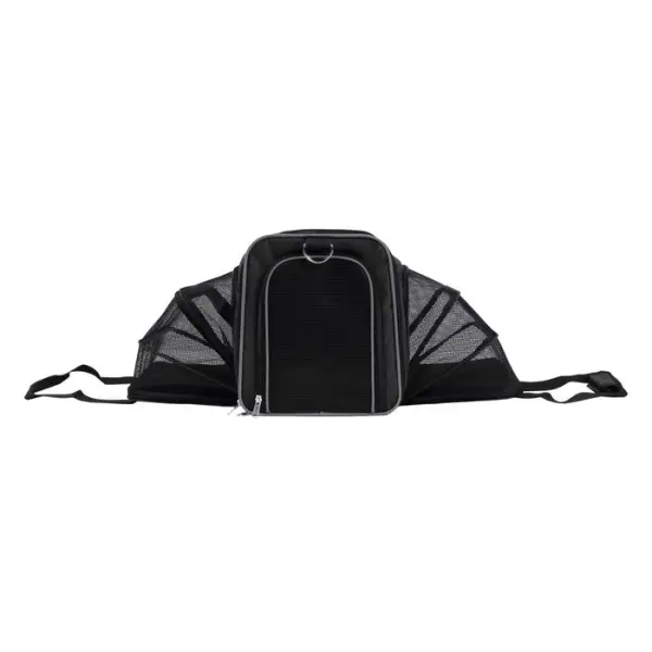 Sac de transport chien Camping Wouapy : noir, L.45x l.25xH. 28 cm