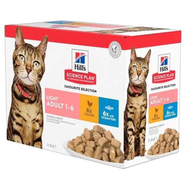 Sachet chat Adulte Light multipack 12 x 85g