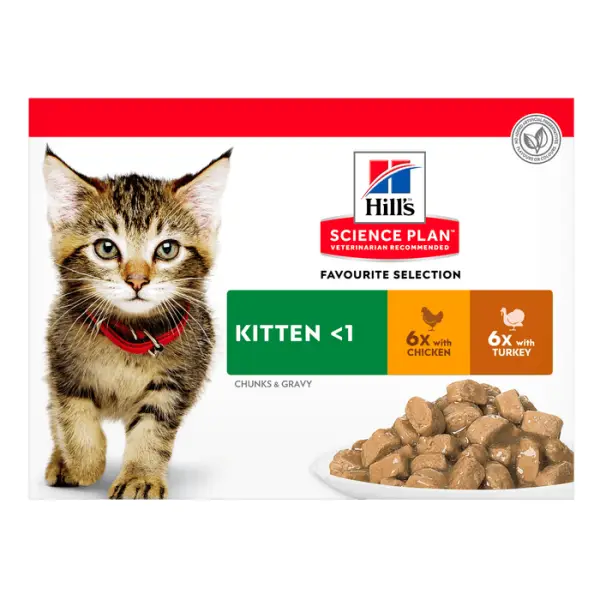Sachet chaton multipack Dinde et poulet 12 x 85g