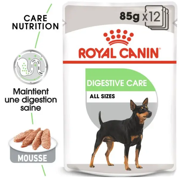 Sachet Digestive Care mousse chien à sensibilité digestive - 85 g x 12