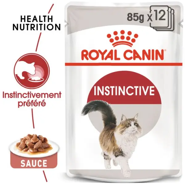 Bouchées en sauce pour chat Adulte Instinctive 12x85g