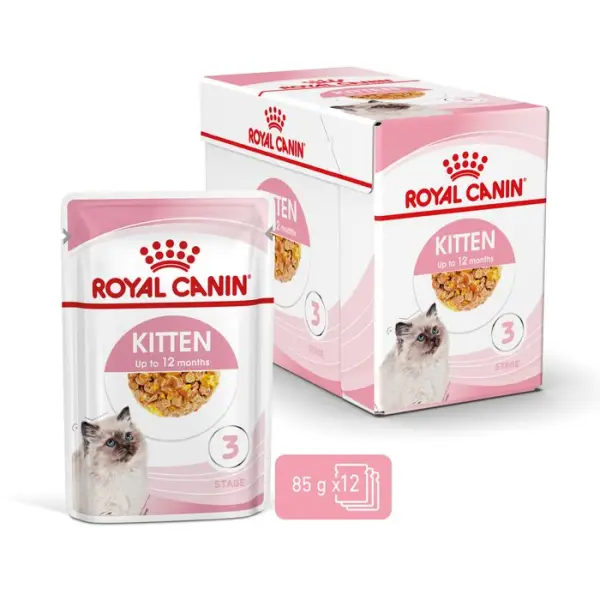 Bouchées en Gelée chaton de 4 à 12 mois Kitten 12x85g