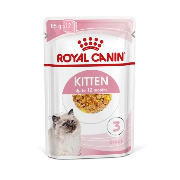 Bouchées en Gelée chaton de 4 à 12 mois Kitten 12x85g
