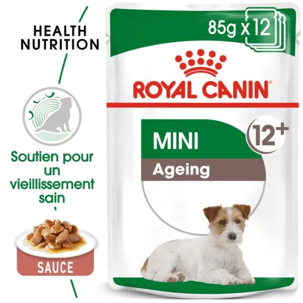 Sachet Mini Ageing en mousse pour chien 12 ans et plus - 85 g x 12
