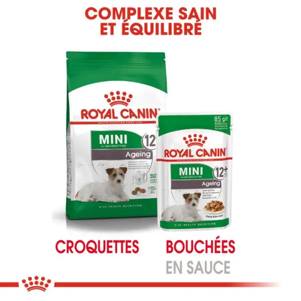 Sachet Mini Ageing en mousse pour chien 12 ans et plus - 85 g x 12