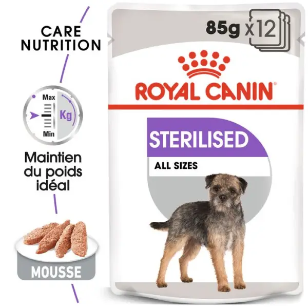 Sachet Sterilized en mousse pour chien stérilisé - 85 g x 12