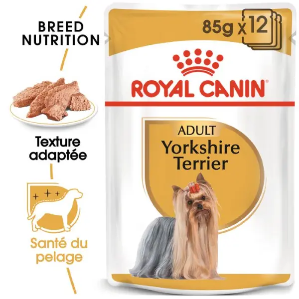 Sachet Royal Canin spécial yorkshire terrier en mousse - 12x85 g