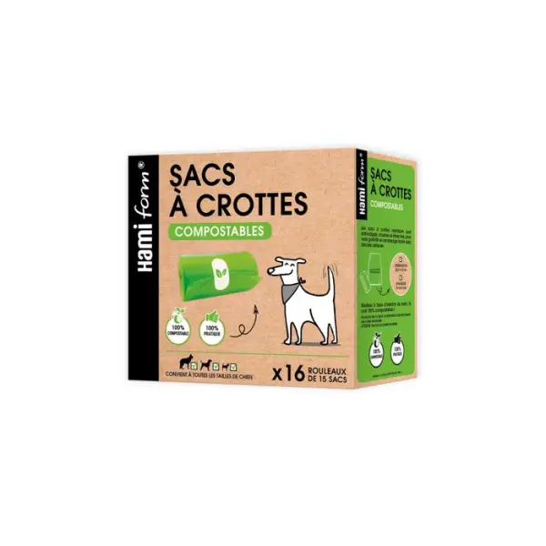 Sacs à crottes Compostables x 16
