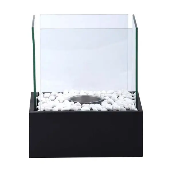 Cheminée rectangulaire au bioéthanol