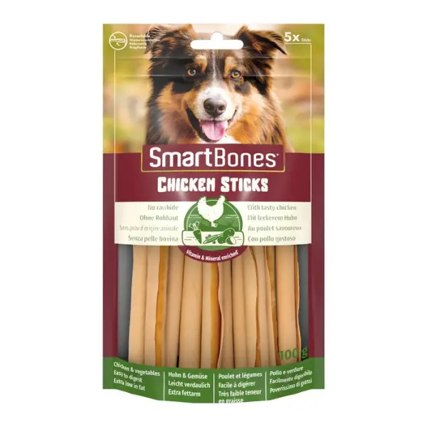 Chicken Sticks - Bâtonnets à mâcher au poulet pour chien- Lot de 5
