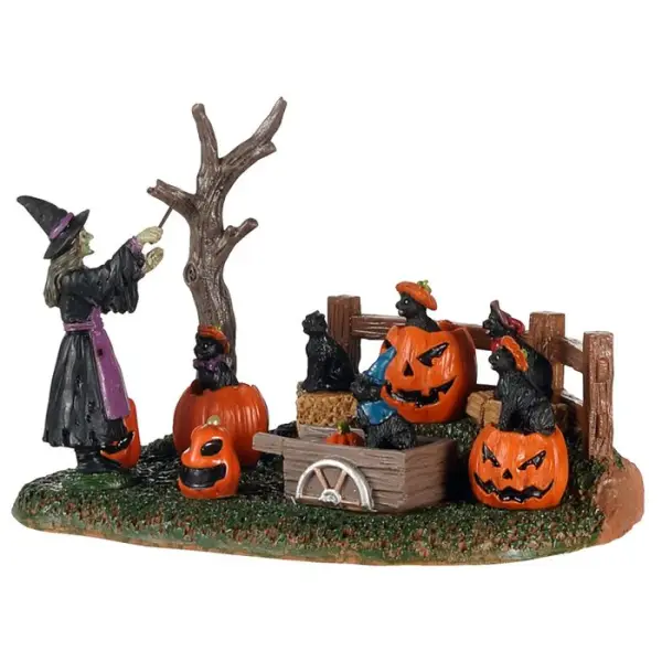 Scène d'Halloween : Chorale féline effrayante
