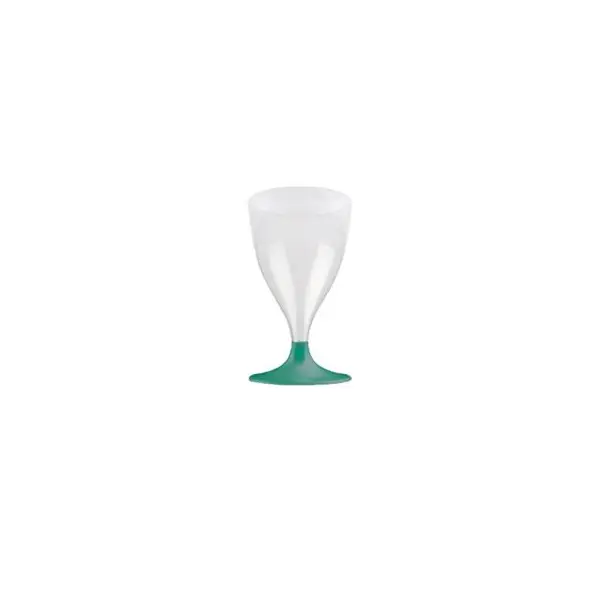 10 Verres à Eau et Vin en Plastique - Vert Teal
