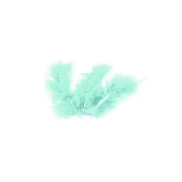 20 Plumes Décoratives - Vert d'Eau