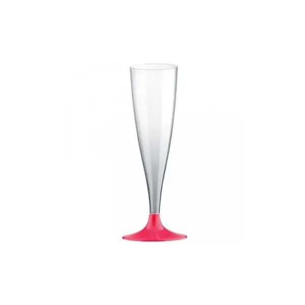 10 Flûtes à Champagne en Plastique - Fuchsia