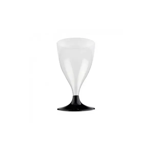 10 Verres à Eau et Vin en Plastique - Noir