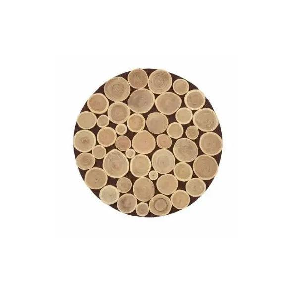 Centre de Table Rond en Bois