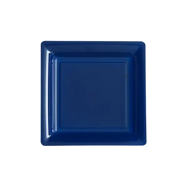 12 Assiettes Plastique - Bleu Marine