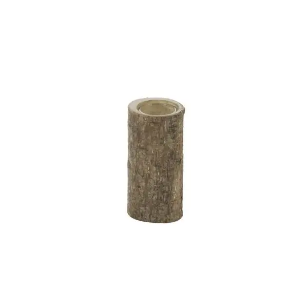 Bougeoir en Bois Naturel - 14 cm