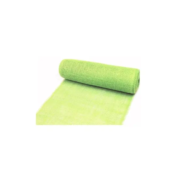 Chemin de Table avec Jutes - Fibres végétales - Vert Kiwi