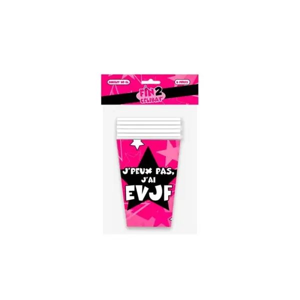 6 Gobelets 50CL - Enterrement de Vie de Jeune Fille