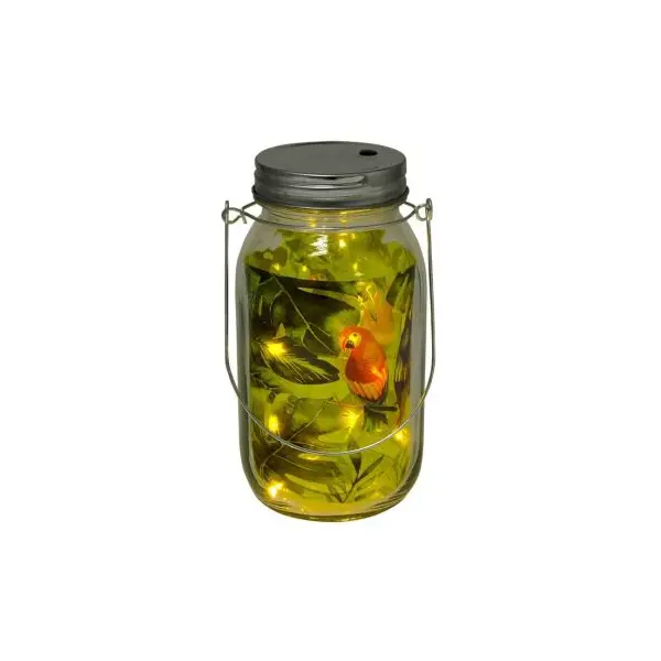 Lanterne Tropicale en Verre à LED - Jaune