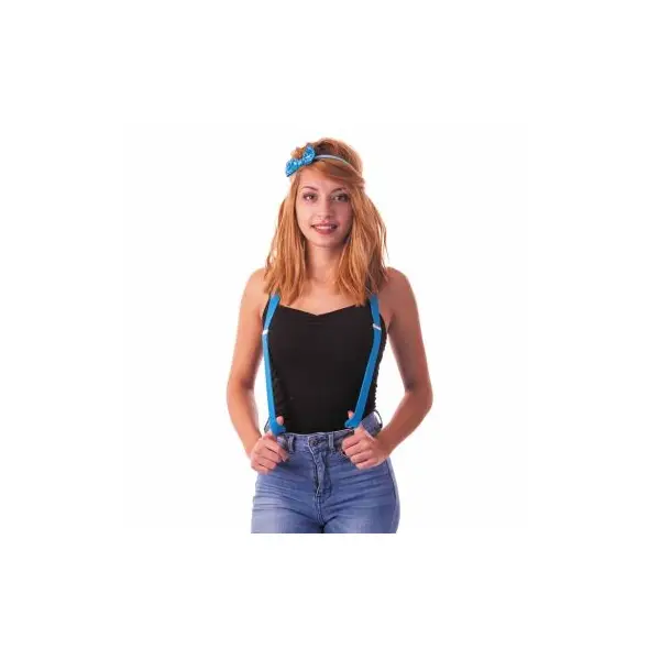 Bretelles Fluo - Bleu - Adulte