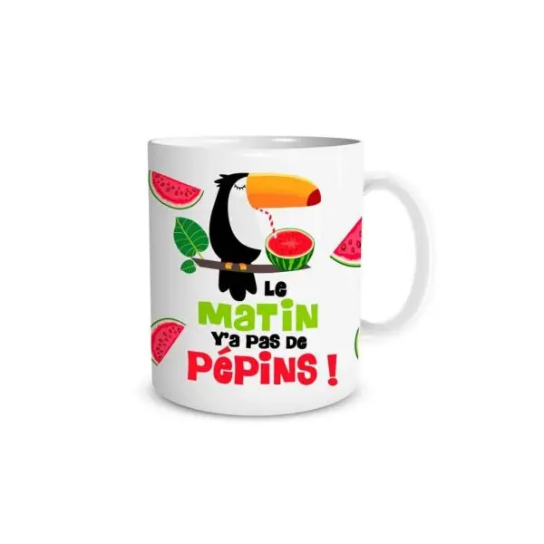 Mug Toucan - Le Matin y'a pas de Pépins !