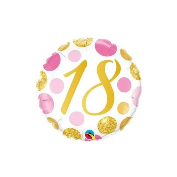 Ballon métallisé 46 cm ⌀ - 18 ans